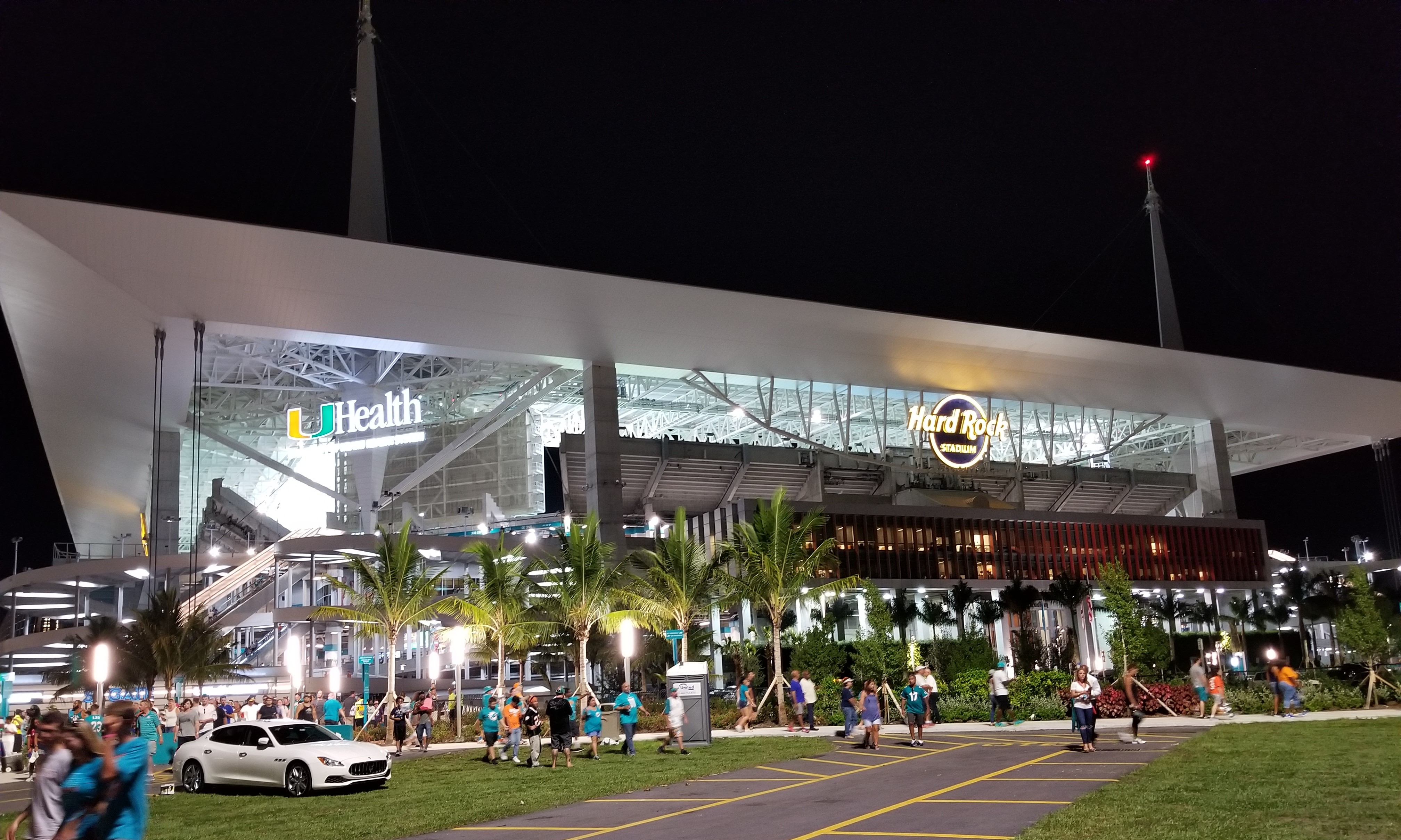 Hard Rock Stadium in Miami Gardens before a major matchday