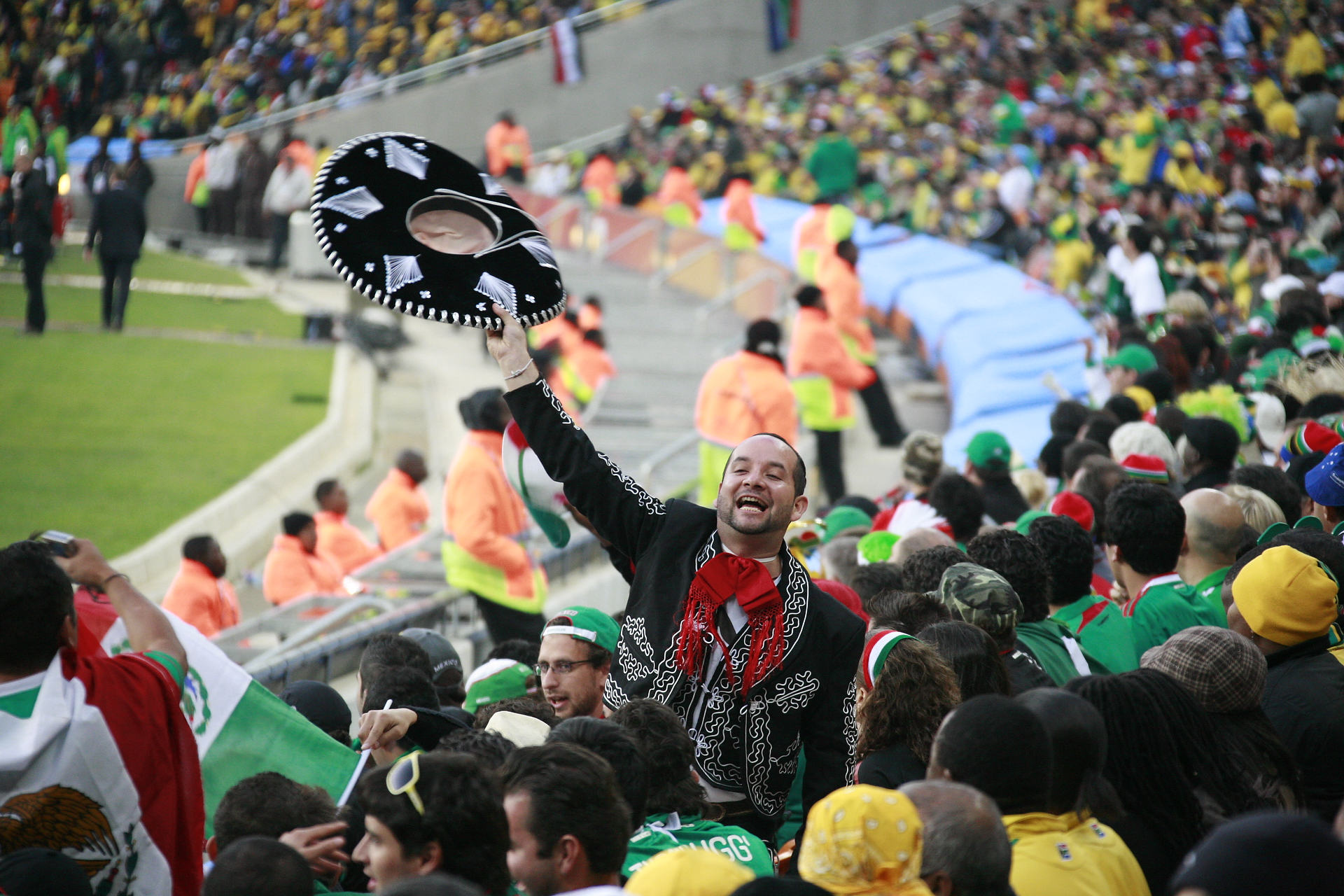 Mexico supporters inside the stadium during the World Cup opener