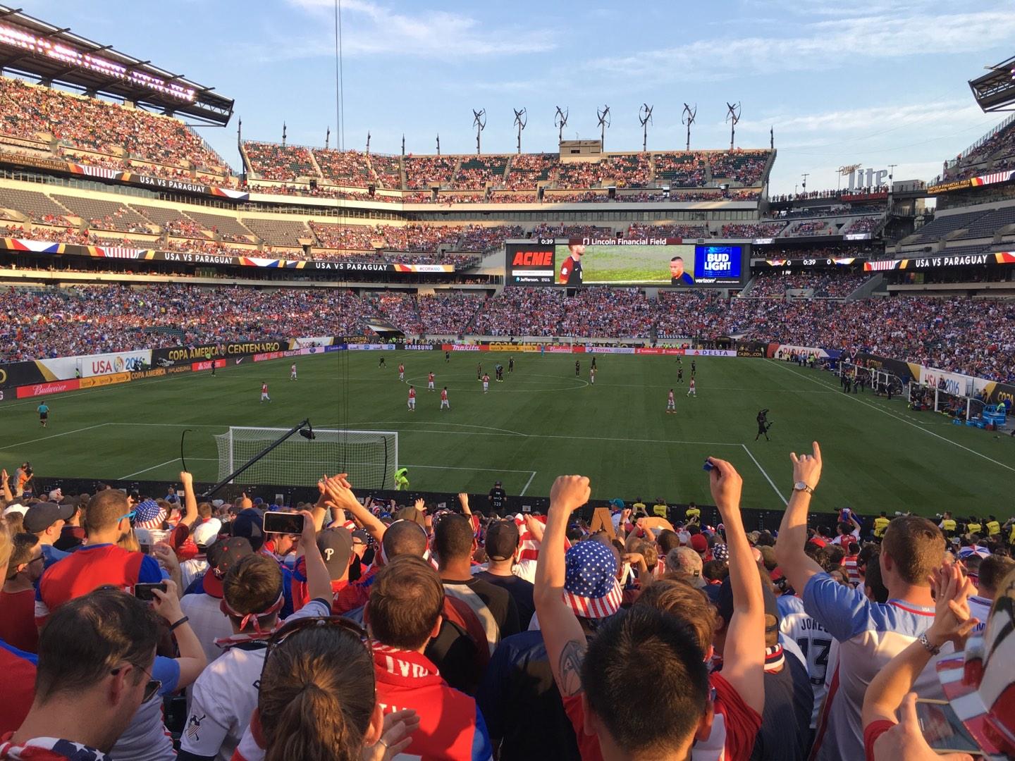 United States players and supporters during an earlier international matchday